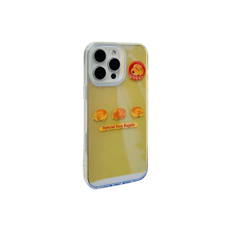 Sopi Acrylic Material Blue Smooth Finish Dog Bag Phone Cases Compatible With IPhone 16/15 Pro Max/Apple 13/14 Pro/Max-5