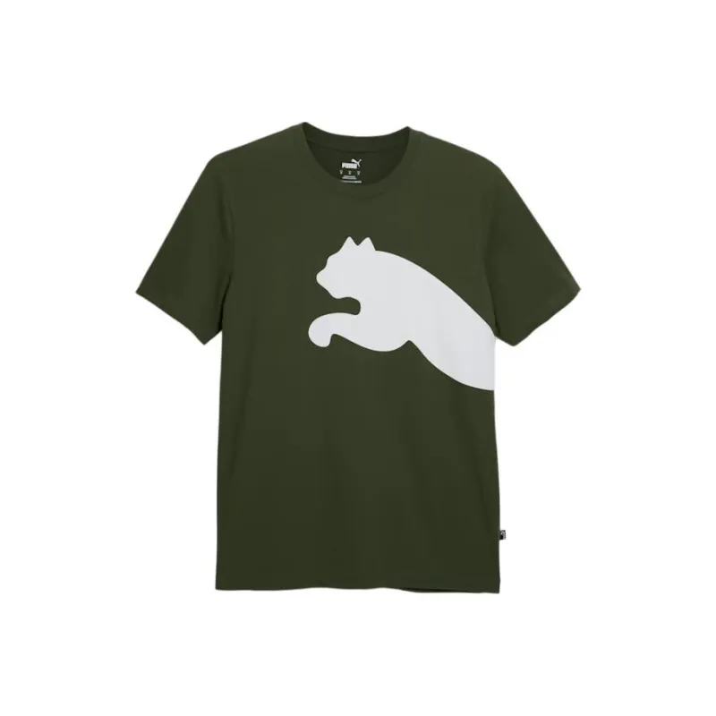 PUMA Oversized Logo T-Shirts Men Green-0