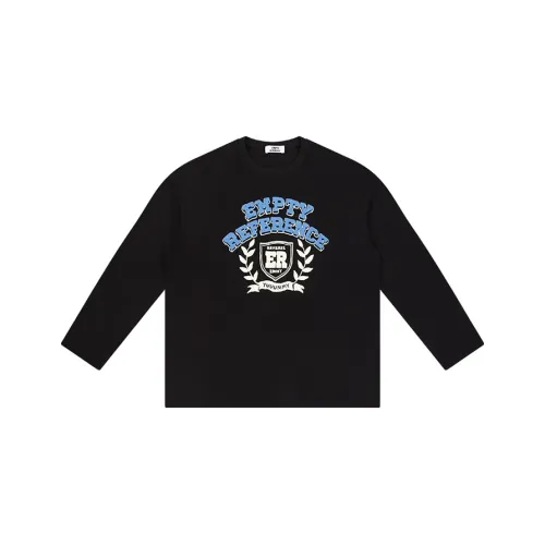 EMPTY REFERENCE Long Sleeved T Shirts Unisex Black