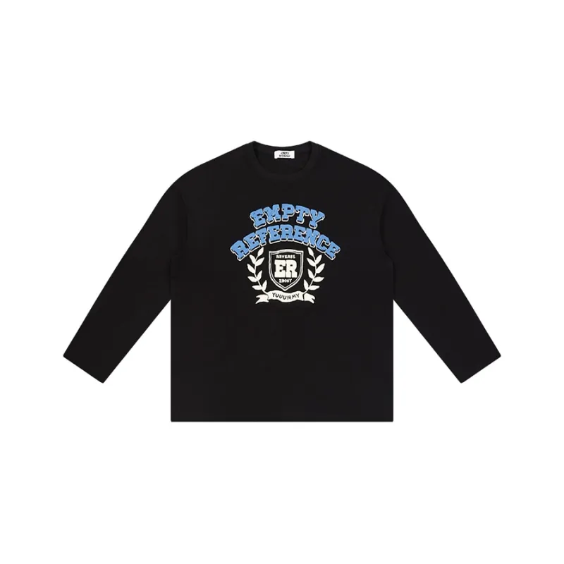 EMPTY REFERENCE Long Sleeved T Shirts Unisex Black-0
