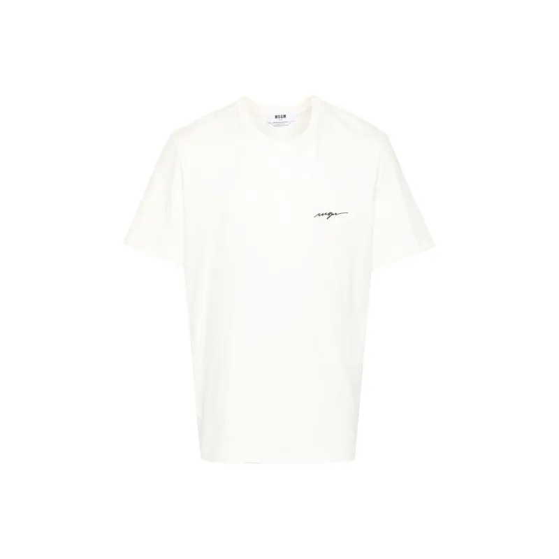 MSGM T Shirts Men Light Beige-0