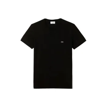 LACOSTE Crocodile Logo patch V neck T shirt