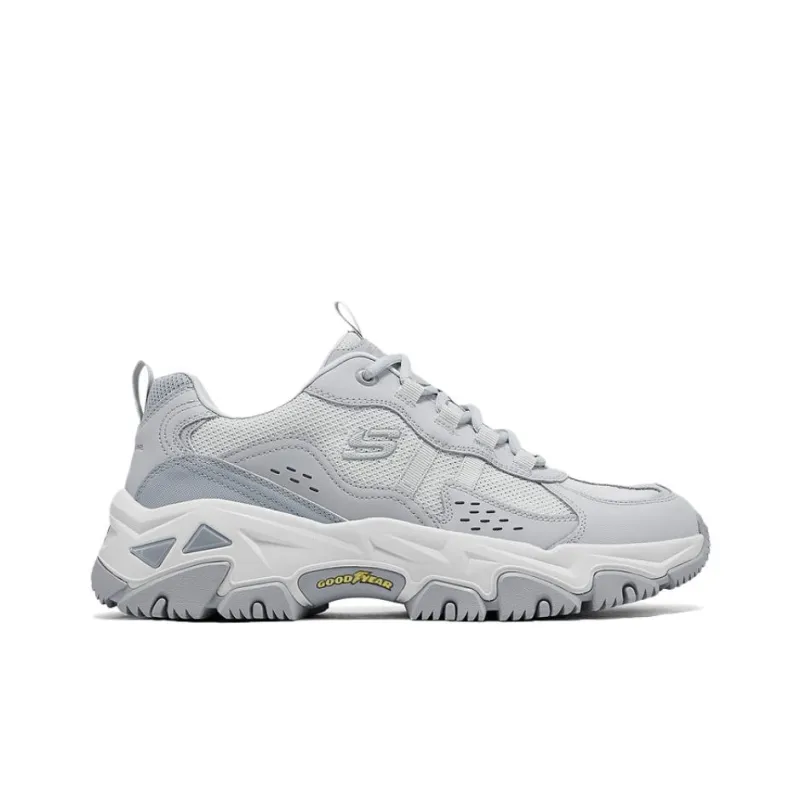 Skechers Cloud Island Anti Slip Wear Resistant Low Top Casual Shoes Men's Light Gray-1
