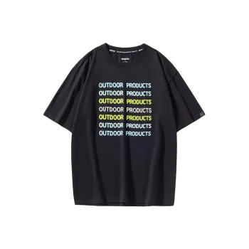 OUTDOOR PRODUCTS Drop Shoulder Sleeve T Shirt Unisex Black