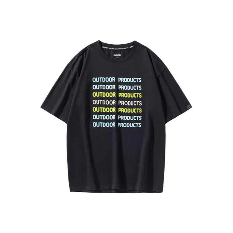 OUTDOOR PRODUCTS Drop Shoulder Sleeve T Shirt Unisex Black-0
