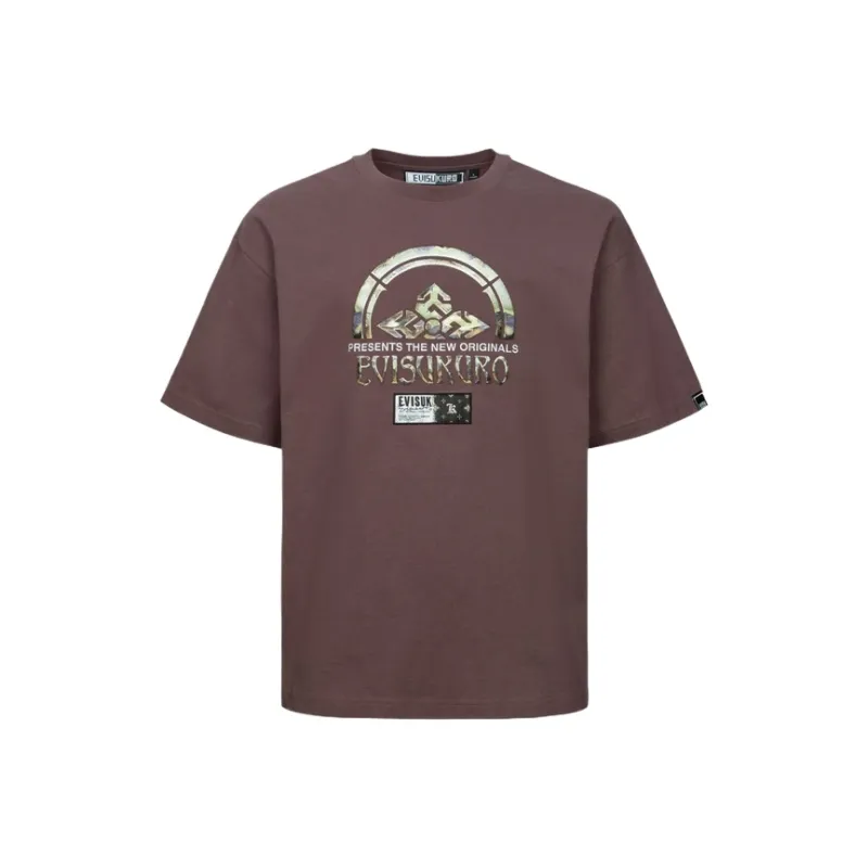 EVISU T Shirts Men Burgundy-0