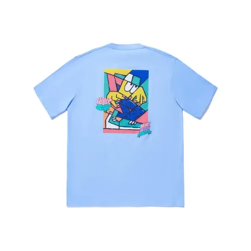 LiNing x Pablo Ientile Drop Shoulder Sleeve T Shirt Unisex Bright Sky Blue