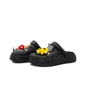 OUBT Space Marines 3D Effect Doll Clogs Unisex Black