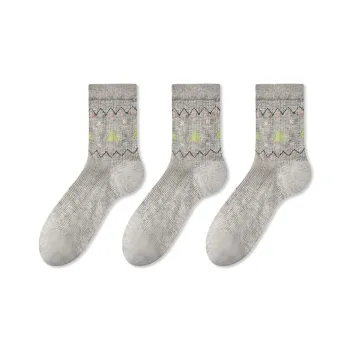 JIAZINI Mid Calf Socks Women's 3 Pack