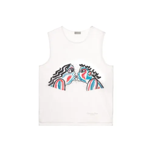 DIOR T-Shirts Unisex Ecru