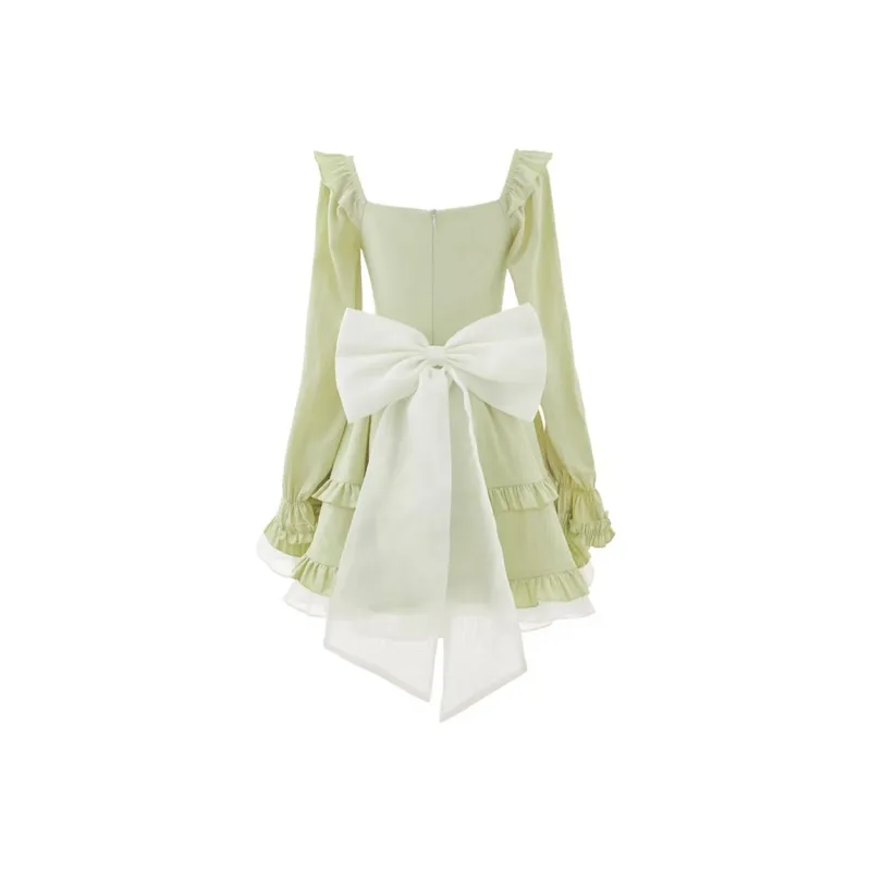 Incolore Long Sleeved Dresses Women's Green-1