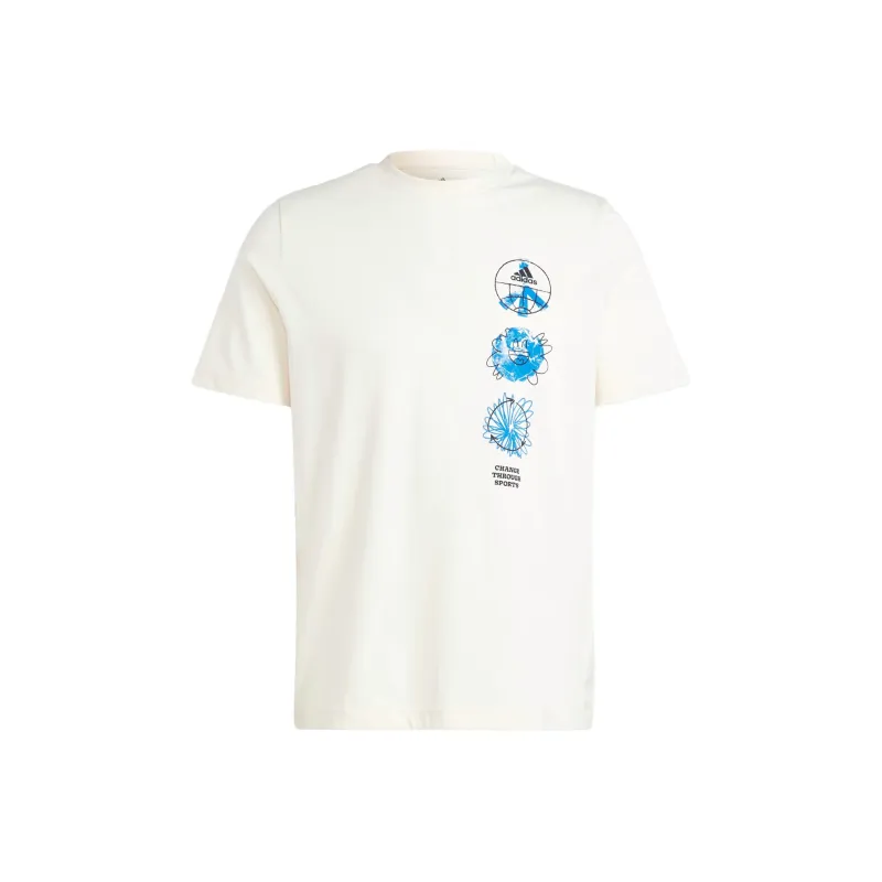 Adidas T Shirts Men Beige-0