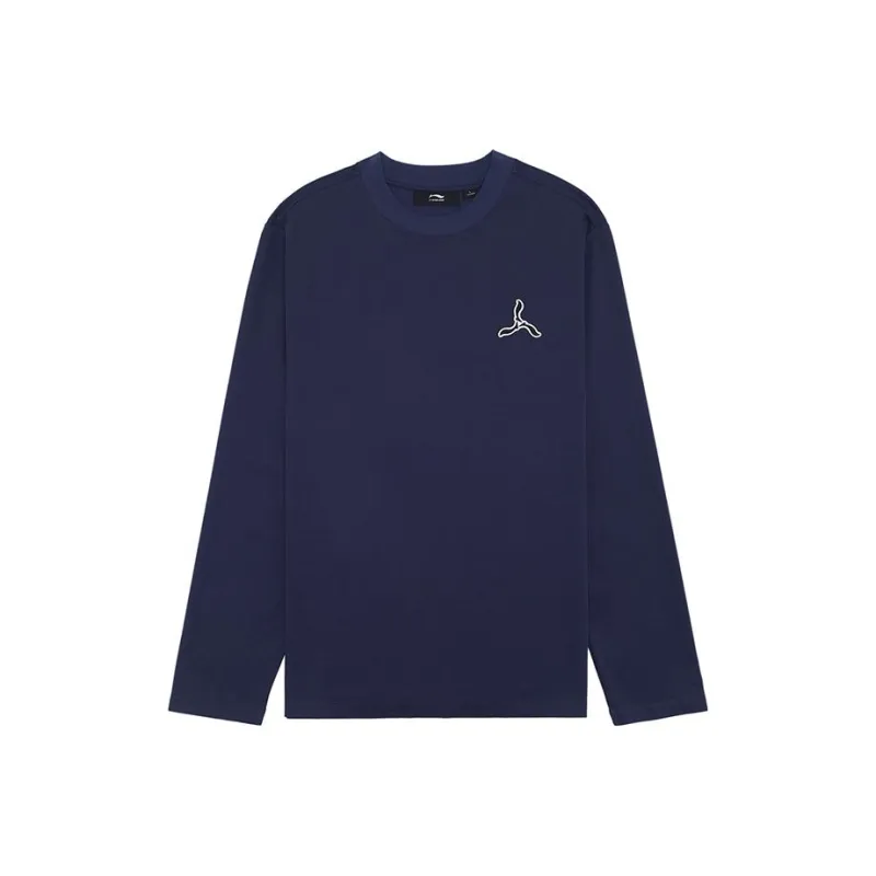LI NING 1990 Classic Collection T Shirts Men Dark Ship Blue-0