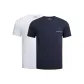 2 Pack (White+Navy Blue)