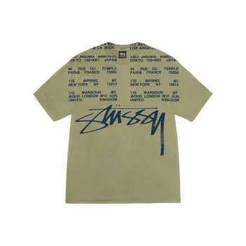 Stussy Locations Pigment Dyed T shirt
