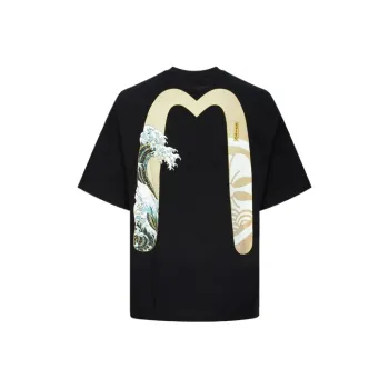 EVISU Great Wave Daicock print Cotton T shirt
