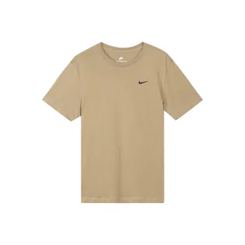 Nike Swoosh Men's Graphic Logo Breathable Crewneck T Shirt Brown