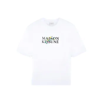Maison Kitsune Logo print Cotton T shirt