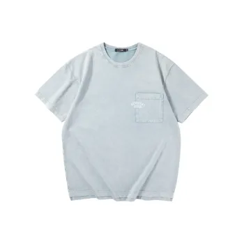 HLA JEANS T Shirt Men's Blue Gray Pattern 83