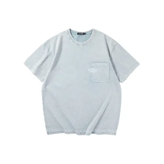 HLA JEANS T Shirt Men's Blue Gray Pattern 83-0