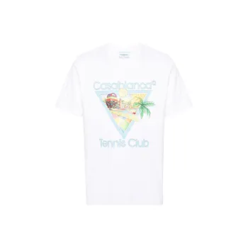 CASABLANCA Afro Cubism Tennis Club T shirt