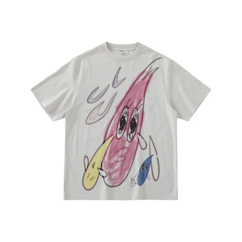 Crying Center T Shirt Men's Light Gray-0