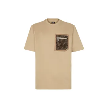 FENDI Monogrammed Pocket Crewneck T Shirt