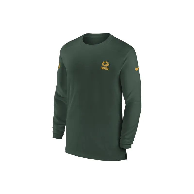 Nike Bay Packers Sideline Coach Men's Nike Dri FIT Nfl Long Sleeve Top-0