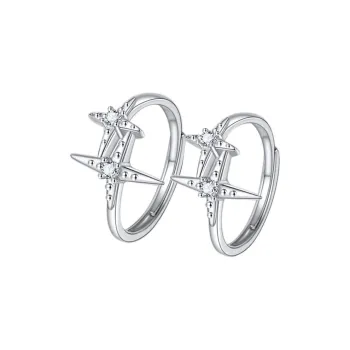 UTD S999 Fine Silver With Zircon Rings Unisex