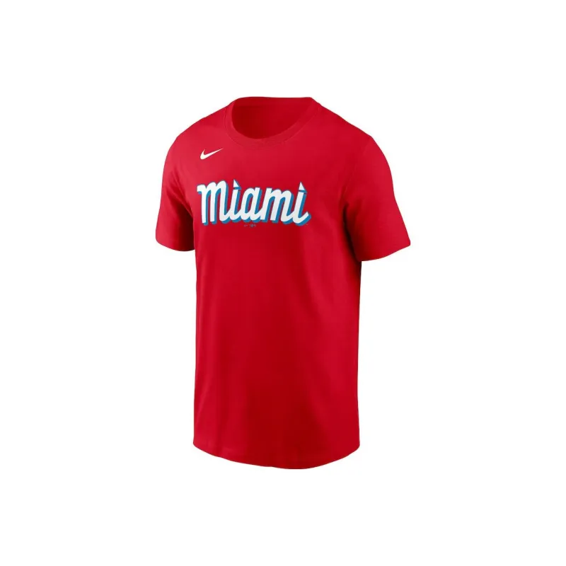 Nike Miami Marlins T-Shirts Men Red-0