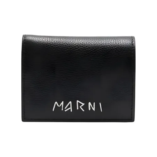 MARNI Calfskin Wallet Women's Black