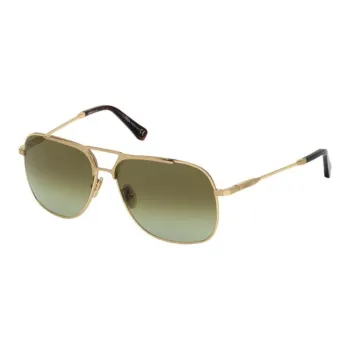 OMEGA Metal Aviator Sunglasses Men's Gold