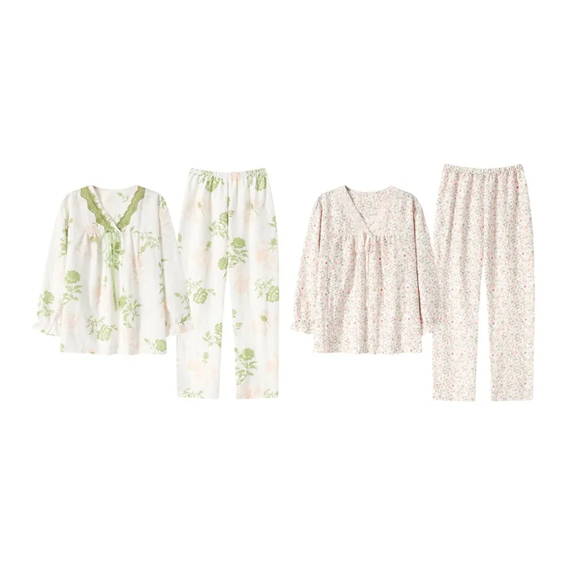 Herbal Primer Pajama Set Women's Combo Set-34