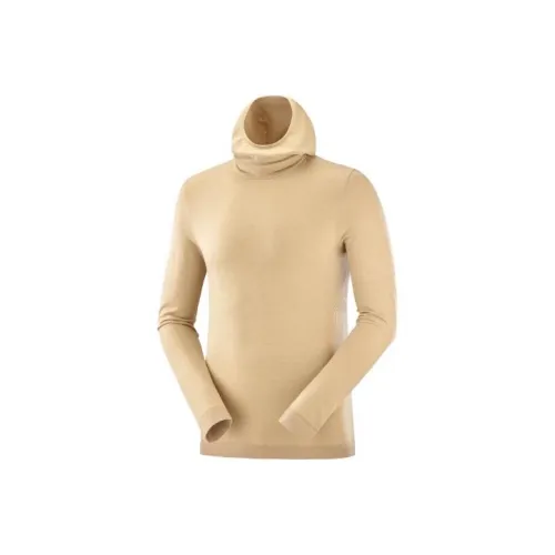 SALOMON ESSENTIAL WOOL T-Shirts Men Khaki