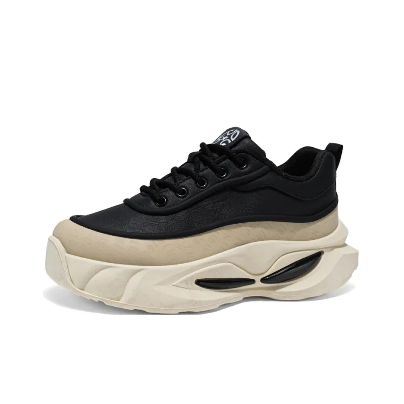 JANECO Slip Resistant, Abrasion Resistant, Breathable Low Top Chunky Sneakers Men's-1