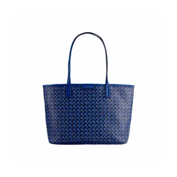 TORY BURCH Canvas Combo Bag, Tote Bag, Shopping Bag, Shoulder Bag, Handbag Small Size Women's Blue