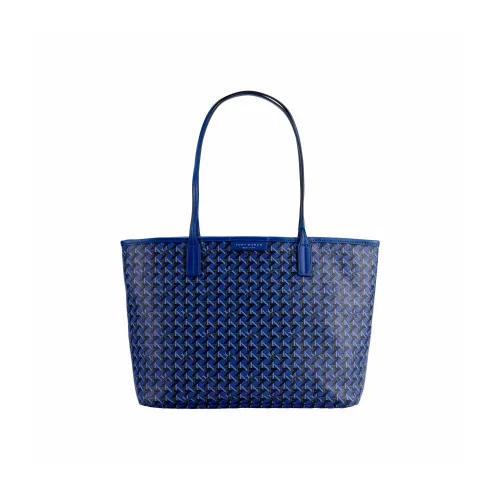 TORY BURCH Canvas Combo Bag, Tote Bag, Shopping Bag, Shoulder Bag, Handbag Small Size Women's Blue