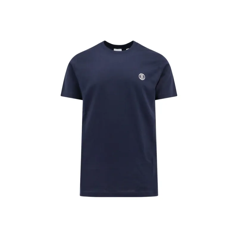Burberry Logo Embroidered Crewneck T Shirt-0