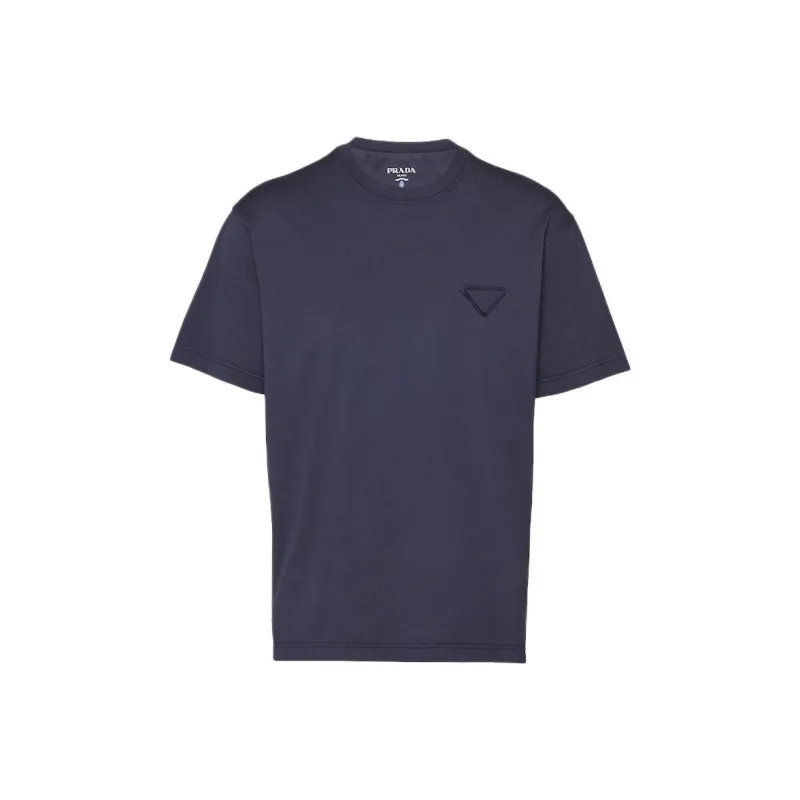 PRADA Logo patch Cotton T shirt-0