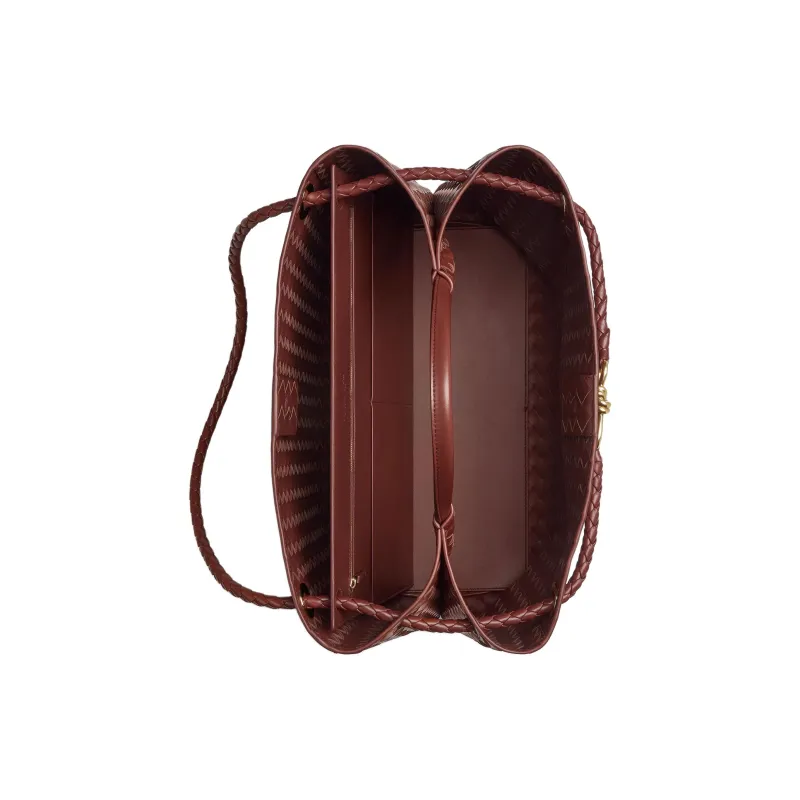 Bottega Veneta Andiamo Series Lambskin Tote Bag, Shopping Bag, Shoulder Bag, Handbag Large Size Women's Sapele Red-3