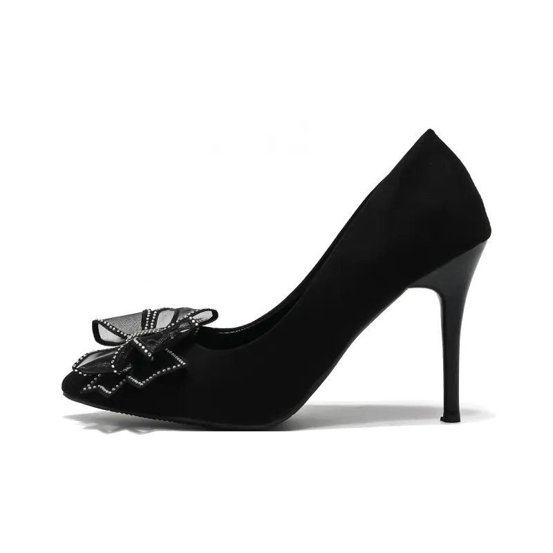 Be Good Slim Heel High Heels Women's Black-5