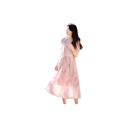 Like The Age Of Water Summer Long Sleeved Dress Slim Fit Women's