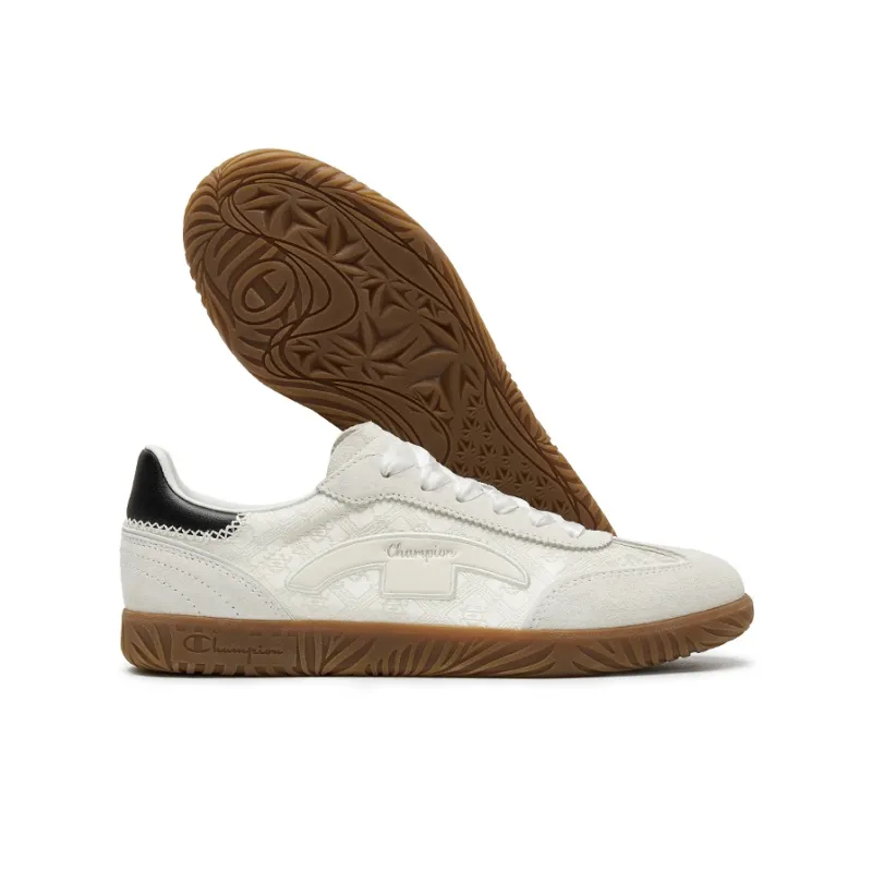 Champion T Trainers German Army Trainers 2.0 Balance Low Top Skateboard Shoes Women's Milk White/Black-1