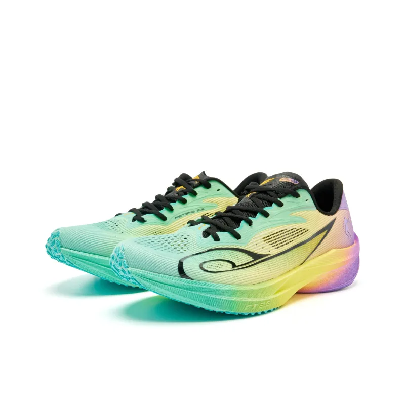 QIAODAN Feiteng 2.0 Running Shoes Men Low Top Smart Green Rhythm Yellow-2