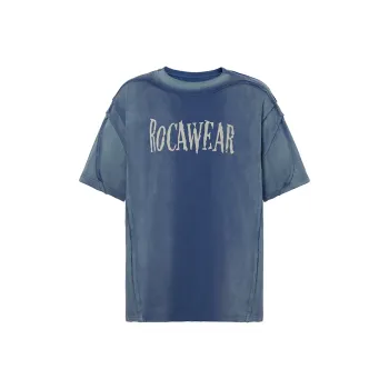 ROCAWEAR T Shirt Unisex Light Blue Gray