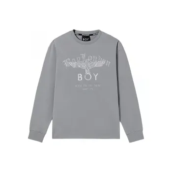 Boy London Drop Shoulder Sleeve T-Shirt Unisex Gray