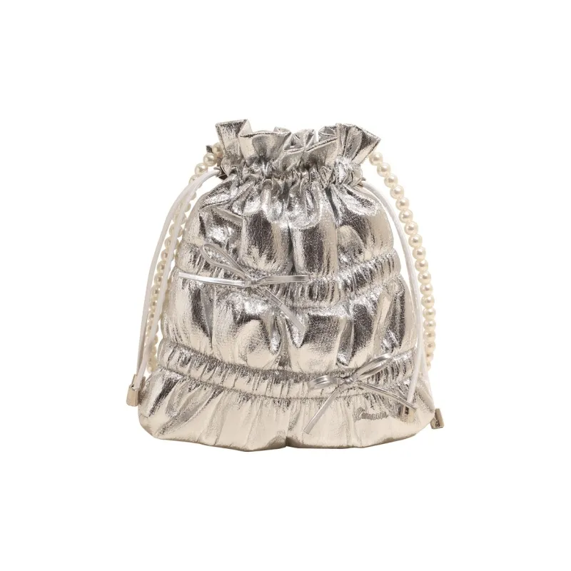 NOMK PU Shoulder Bag, Crossbody Bag Women's Gold/Black/Silver-6