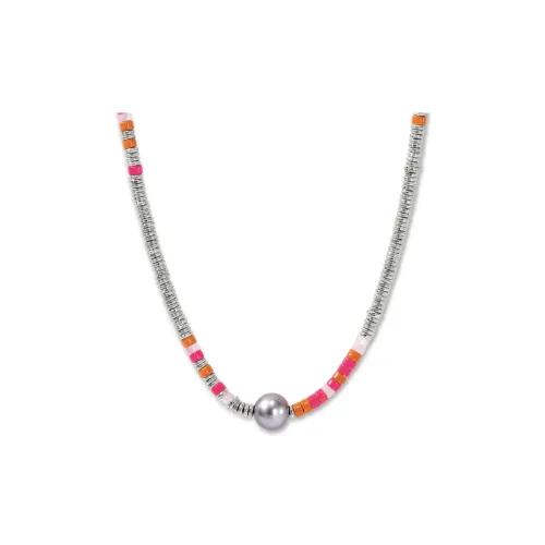 John Hardy Sterling silver Heishi Onyx And Pearl Necklace