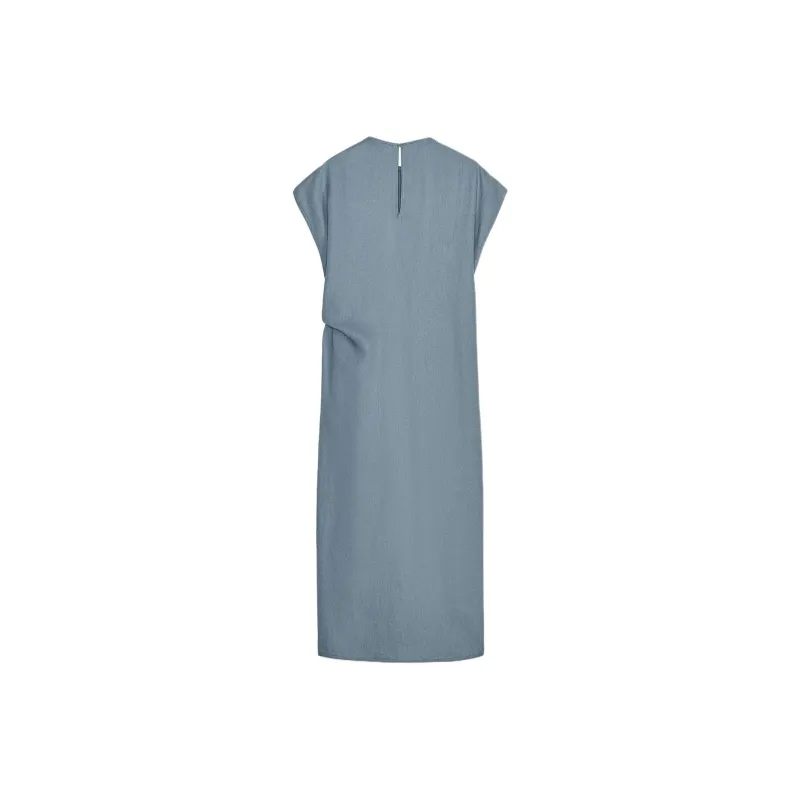 ZARA ZW Series Short Sleeved Dress Women's Duck Blue-1