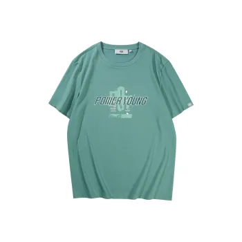 HLA T Shirts Men Cooling, Antibacterial, Anti Mite Green Gray Pattern 4L